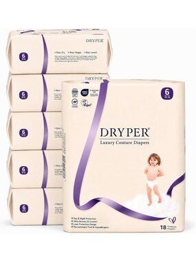 Ultra-Soft Size 6 Baby Diapers, 108 Count, 3D Leak Guards & Wetness Indicator